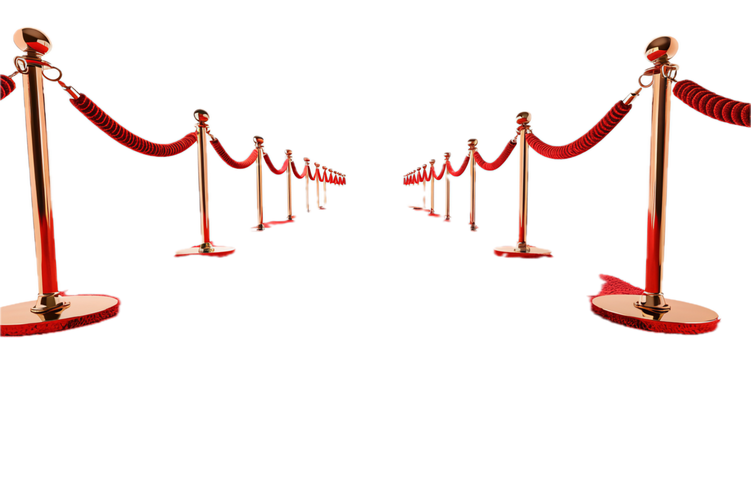 AI generated Red Carpet Event Entrance with Velvet Ropes png