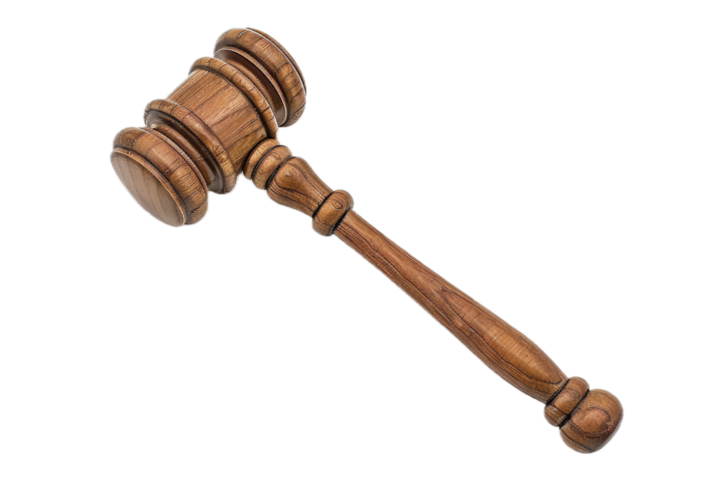 AI generated Wooden Judge Gavel png