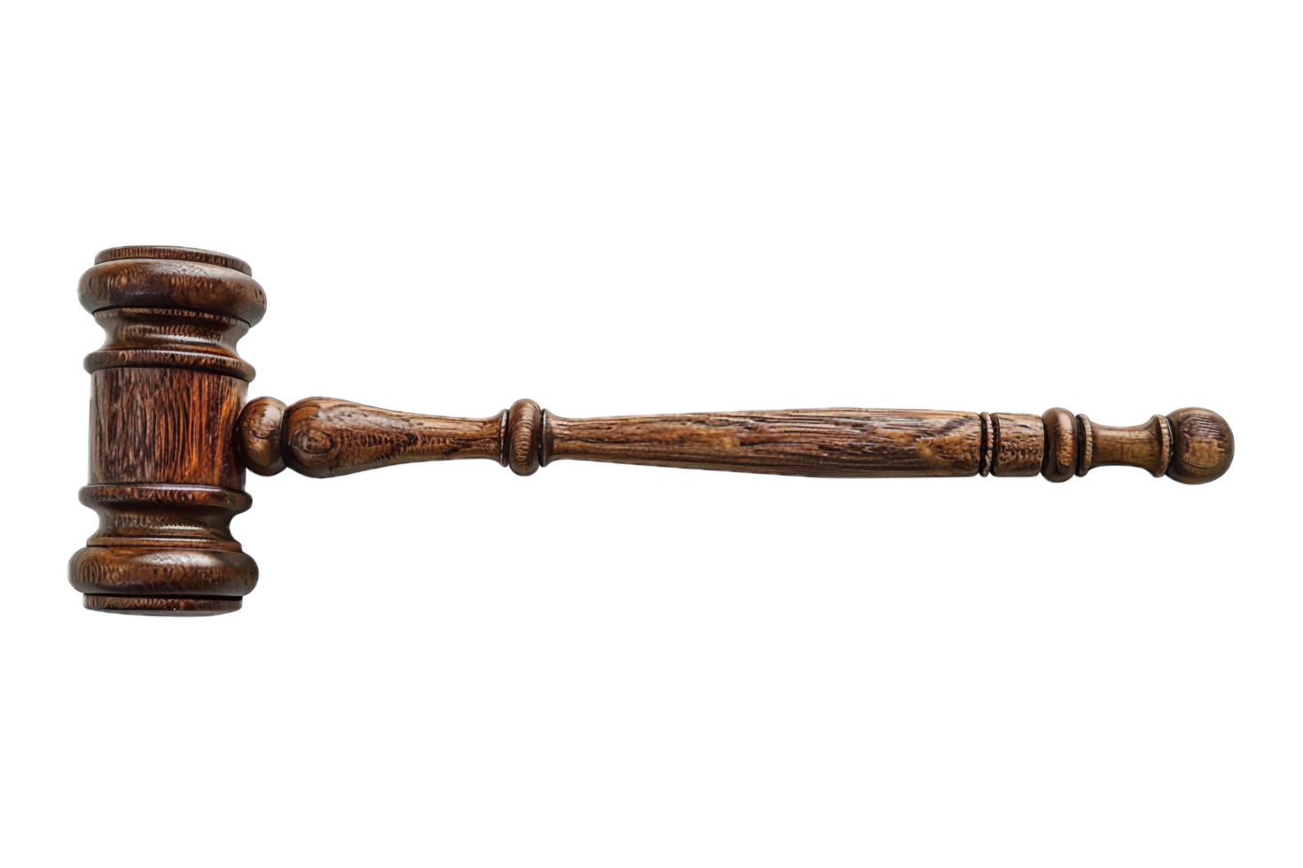 AI generated Wooden Judge Gavel png