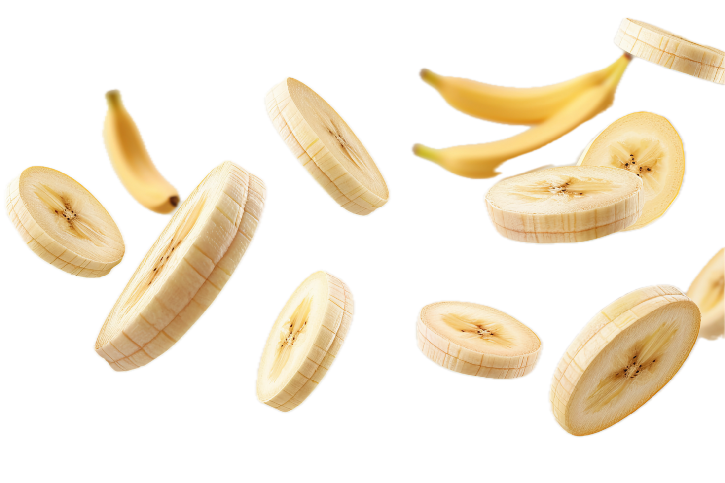 ai généré bananes dans différent étapes de décoller png