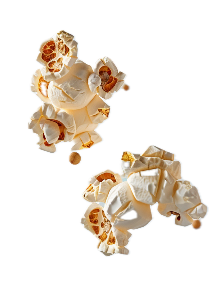 AI generated Popcorn Kernels Popping png