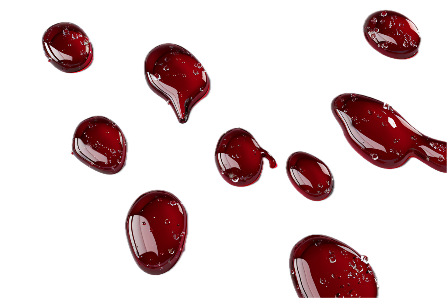 AI generated Artistic Red Liquid Droplet and Splash png