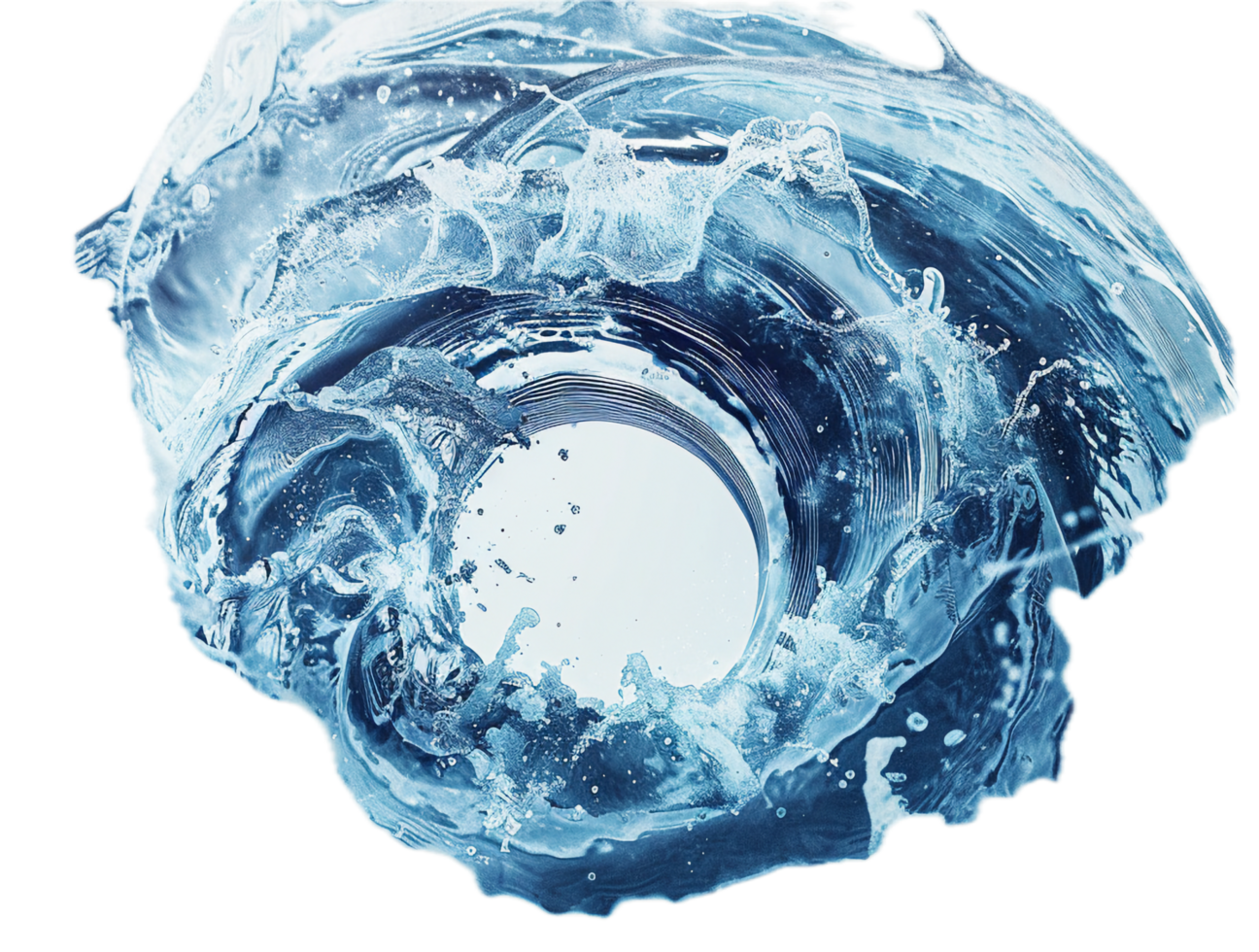 AI generated Abstract Blue Liquid Swirl png