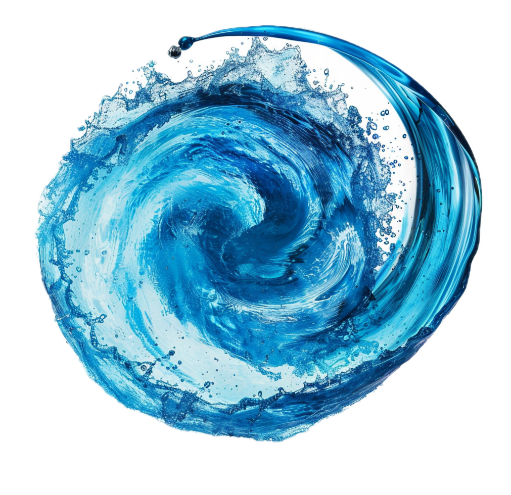 AI generated Abstract Blue Liquid Swirl png