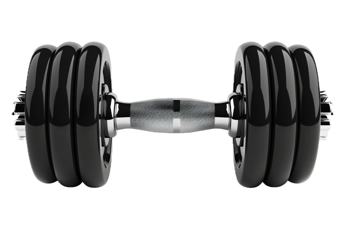AI generated Black Dumbbell png