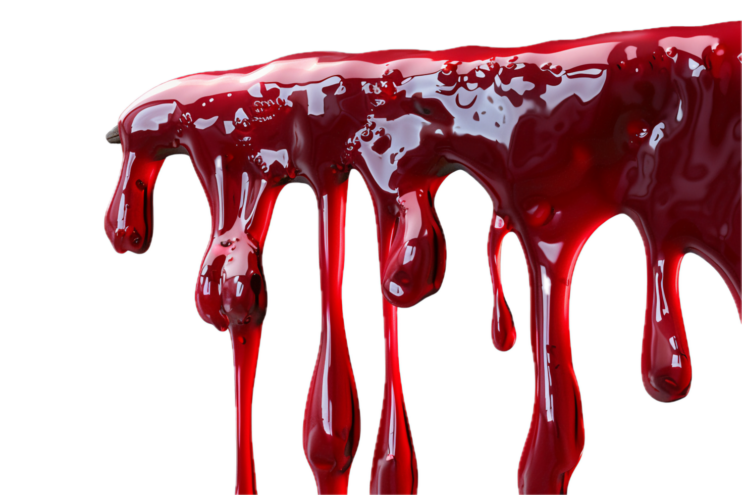 AI generated Red Liquid Pouring Down png