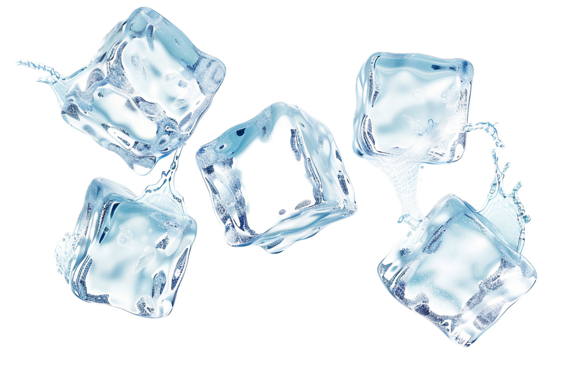 AI generated Crystal Clear Ice Cubes png 42653880 PNG