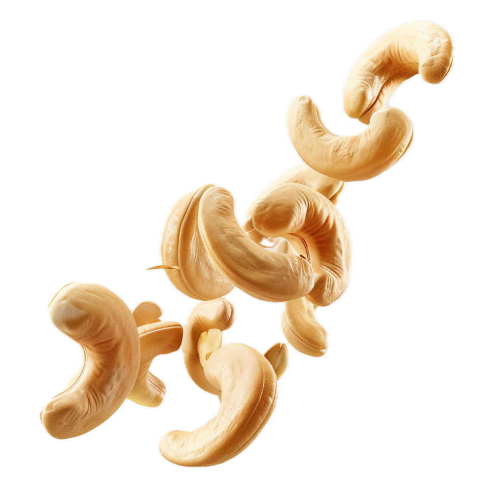 AI generated Cashew Nuts Floating png