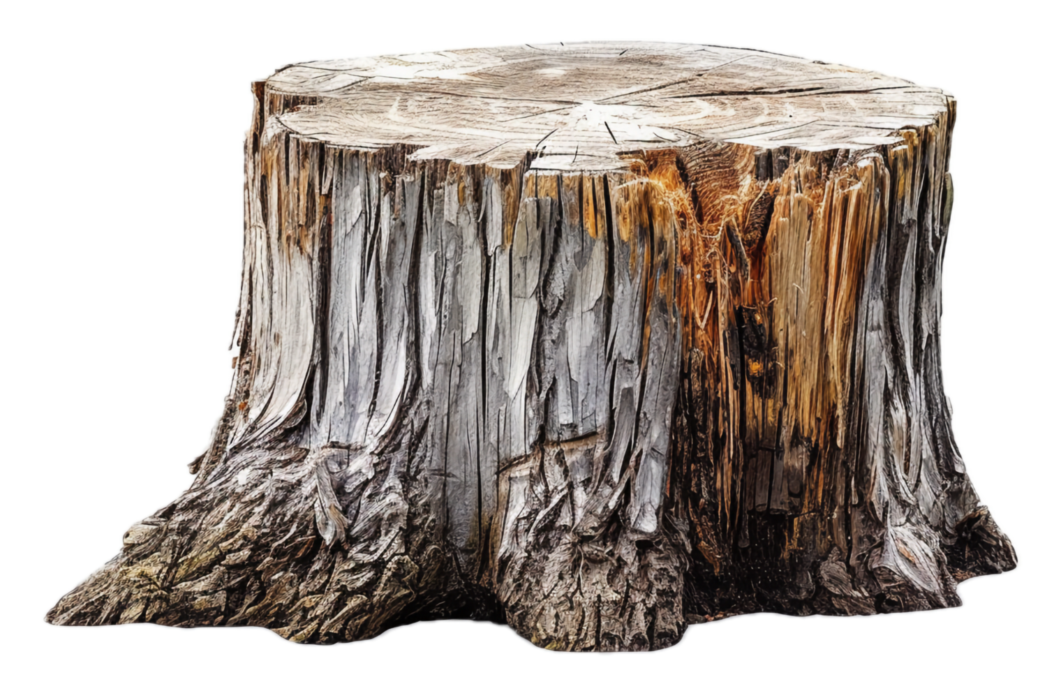AI generated Ancient Tree Stump png