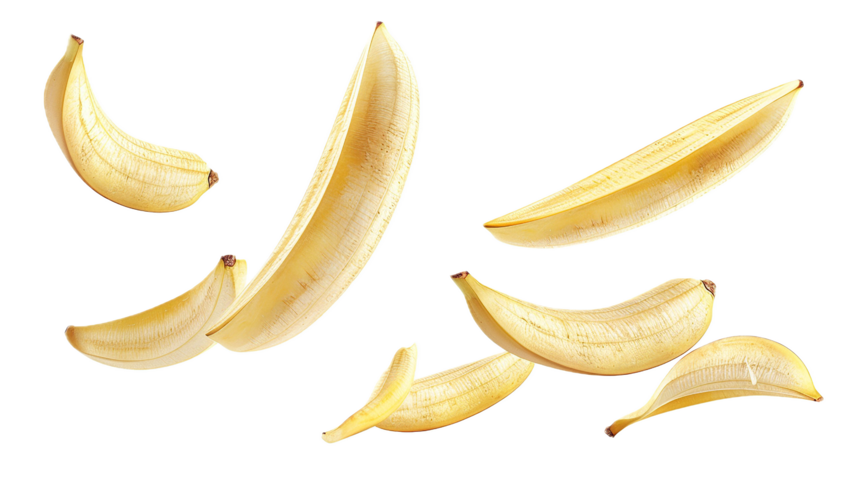 AI generated Bananas in Different Stages of Unpeeling png