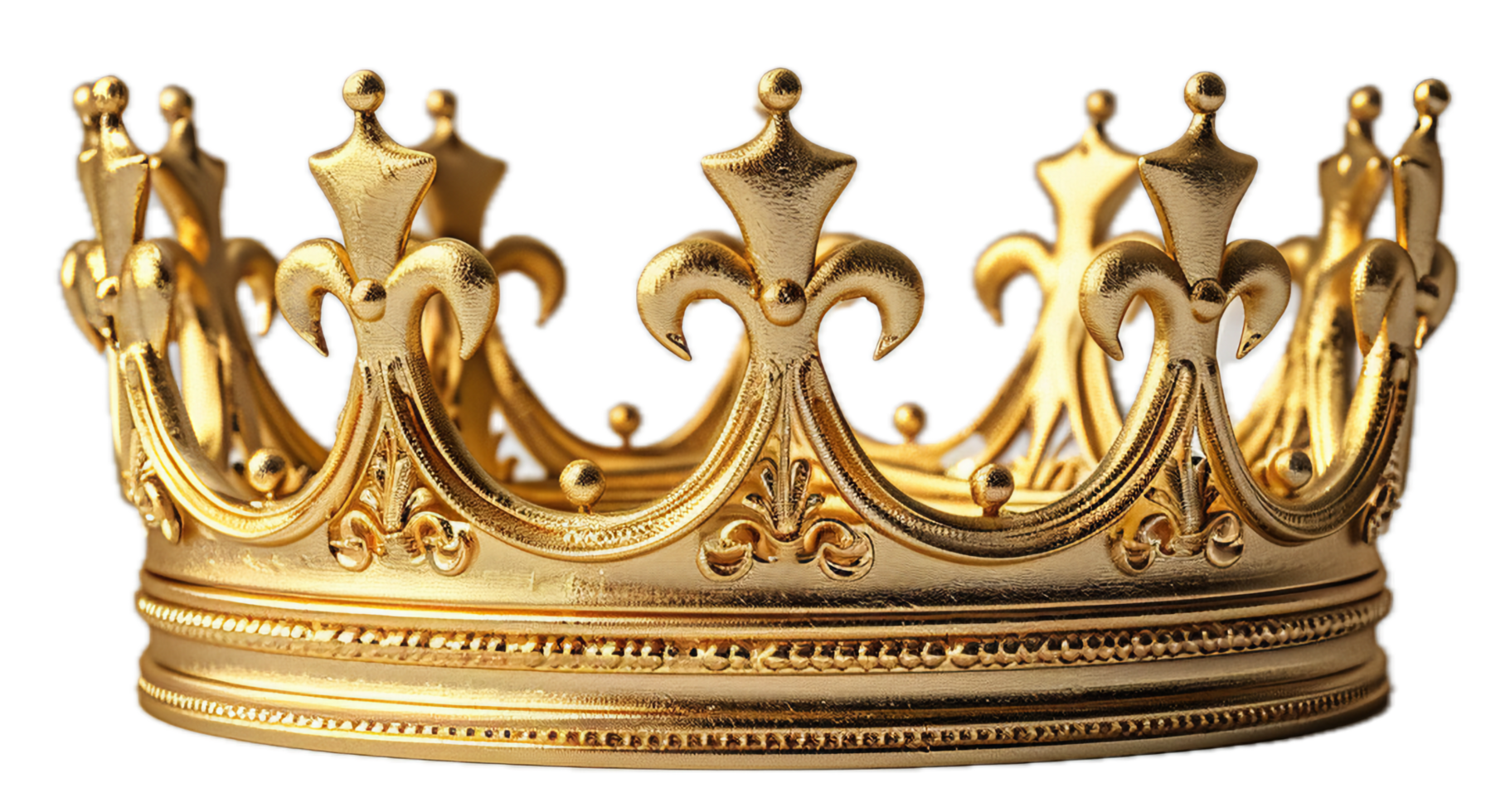AI generated Ornate Golden Crown png