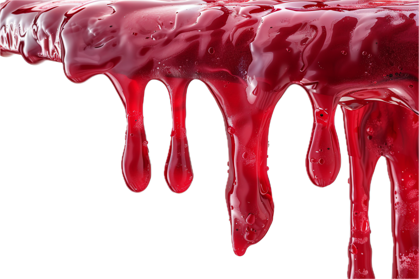 AI generated Red Liquid Pouring Down png