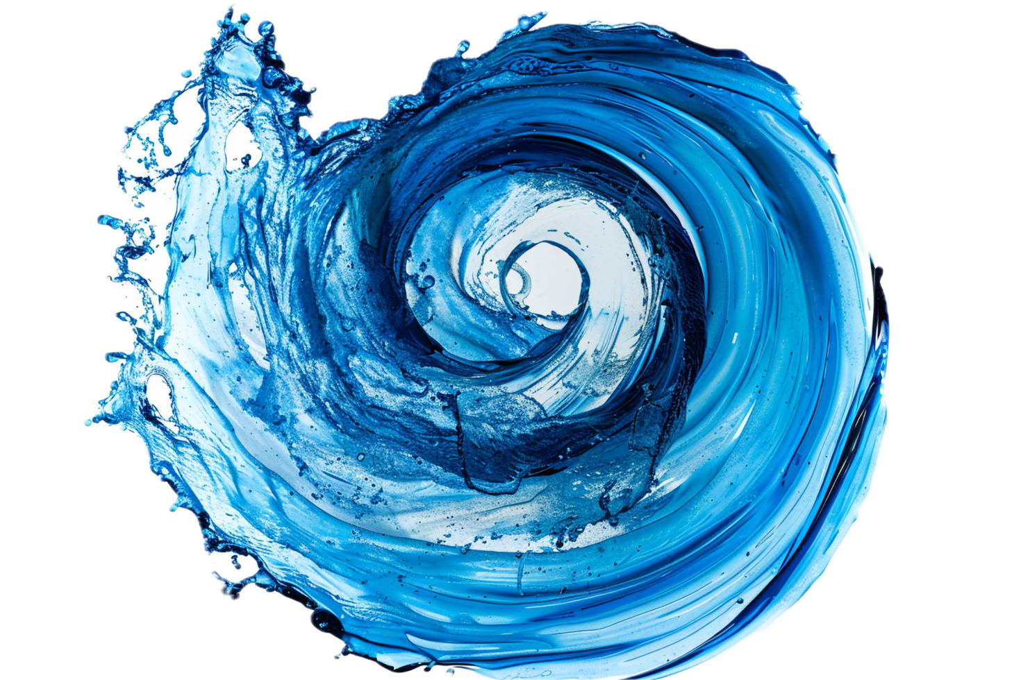 AI generated Abstract Blue Liquid Swirl png