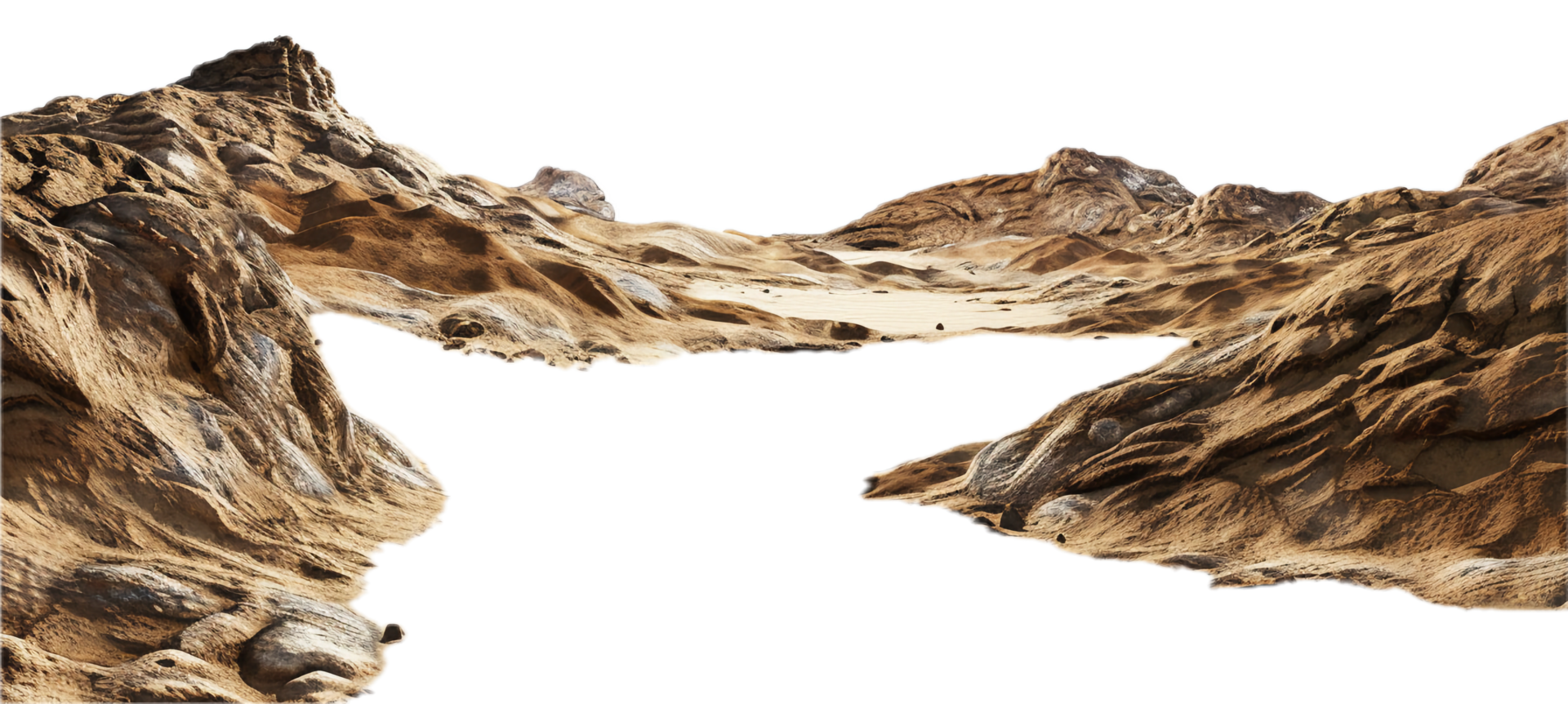 AI generated Desert Dunes and Rugged Mountains png