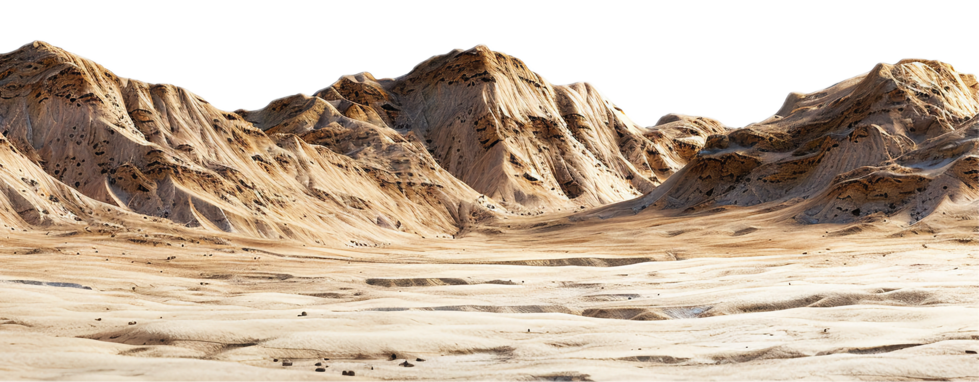 AI generated Desert Dunes and Rugged Mountains png