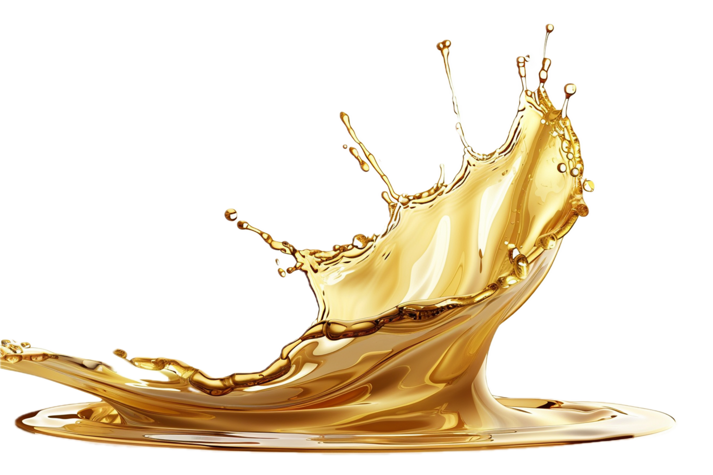 AI generated Golden Liquid Splash png