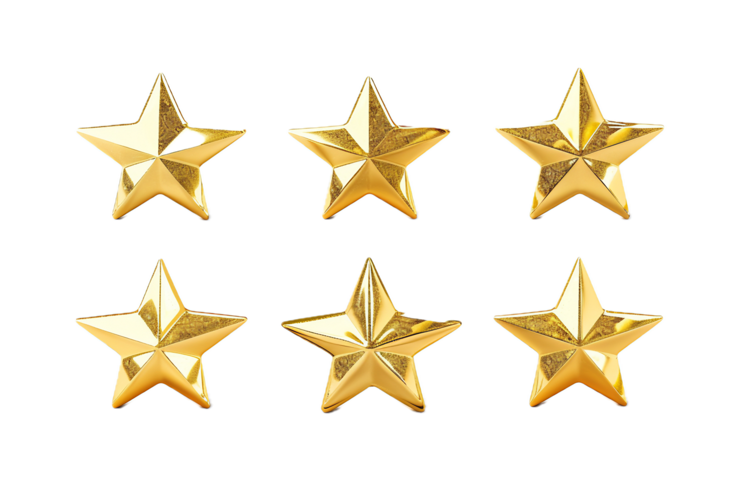 AI generated Golden Stars Shining png