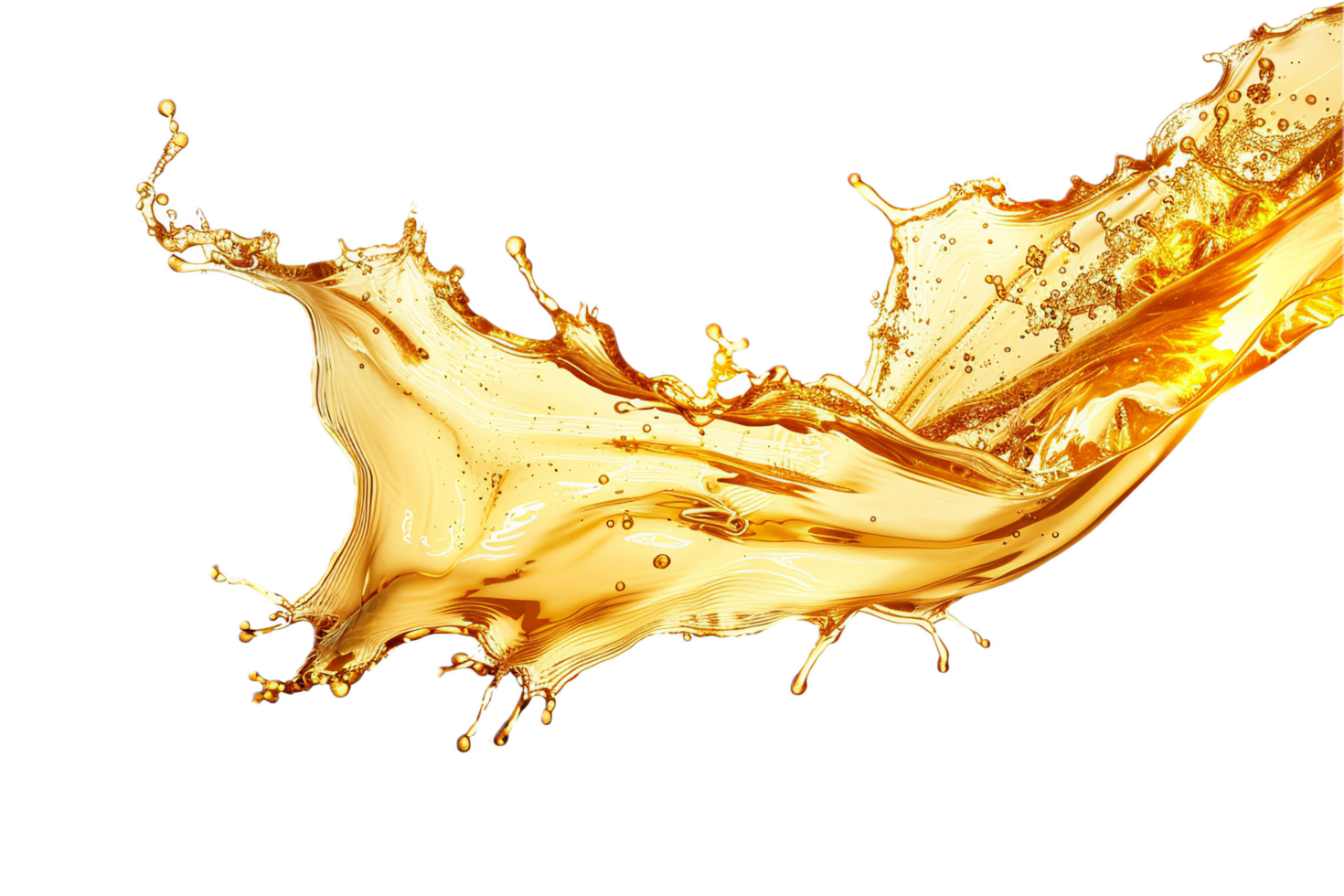 AI generated Golden Liquid Splash png