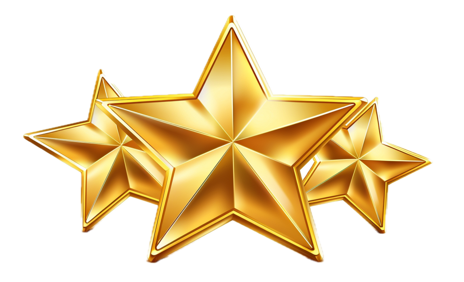 AI generated Golden Stars Shining png