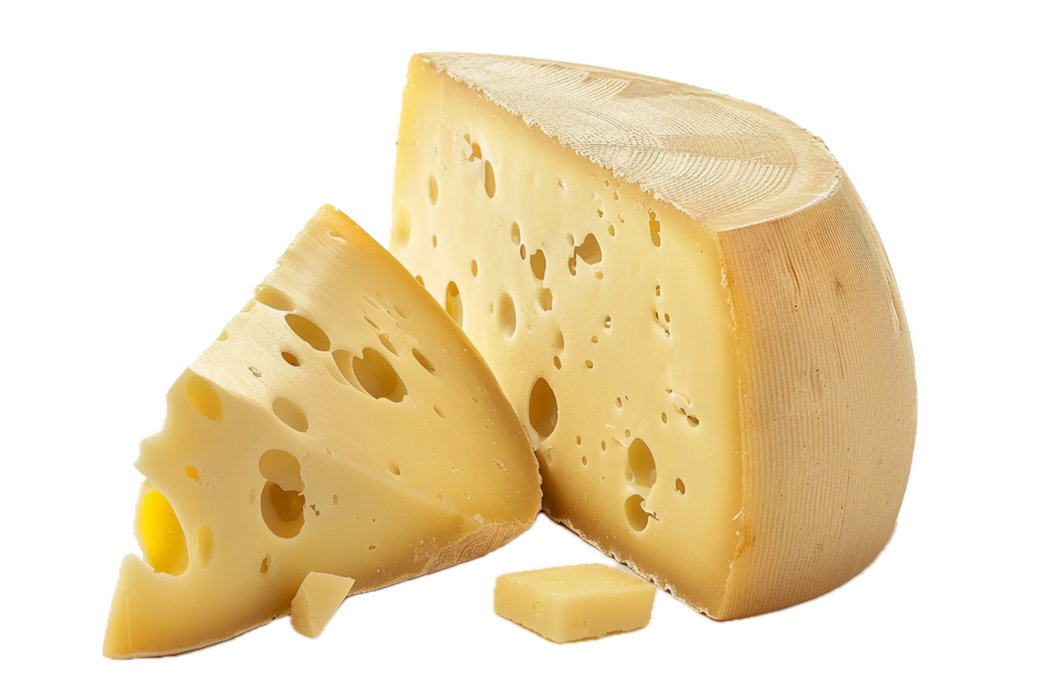AI generated Swiss Cheese Wedge png