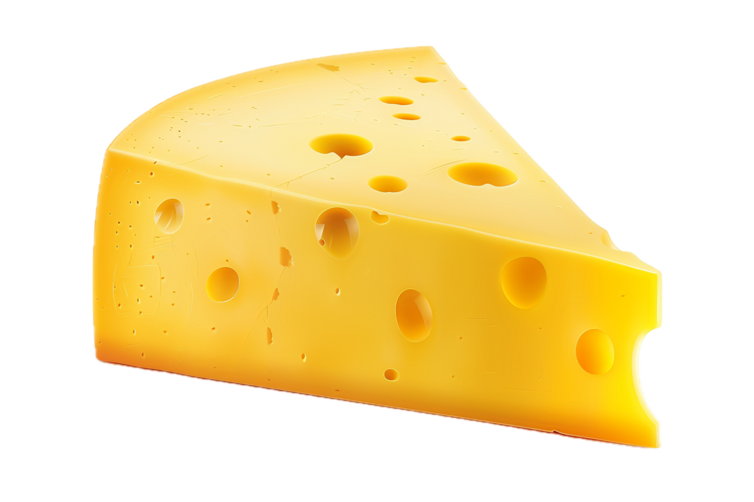 AI generated Swiss Cheese Wedge png
