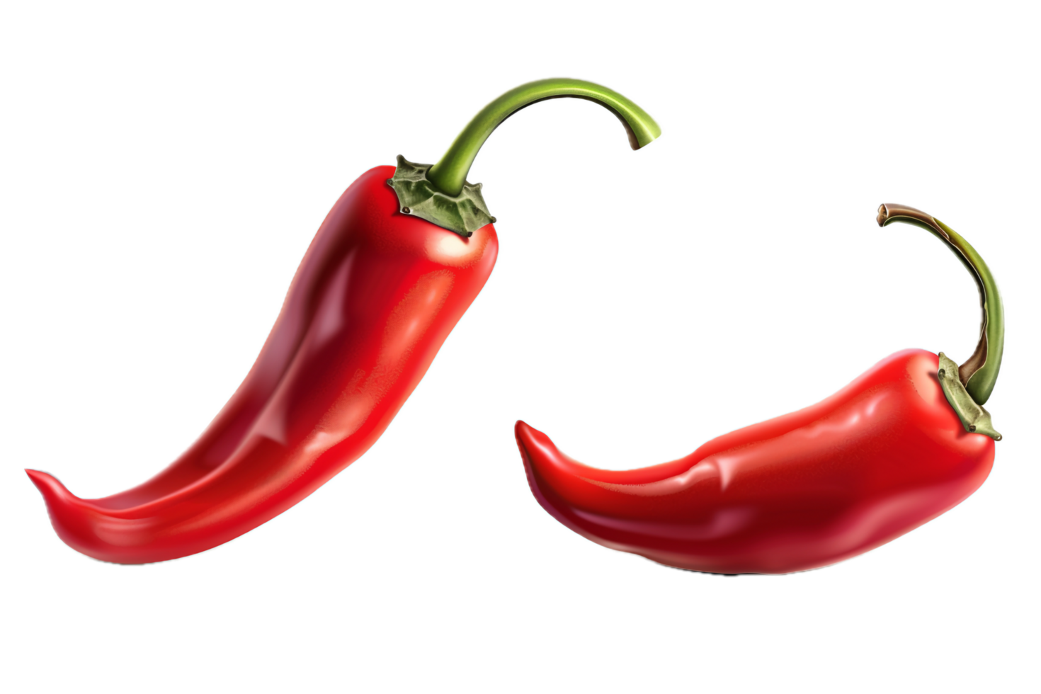 AI generated Fresh Red Chili Peppers with Water Droplets png