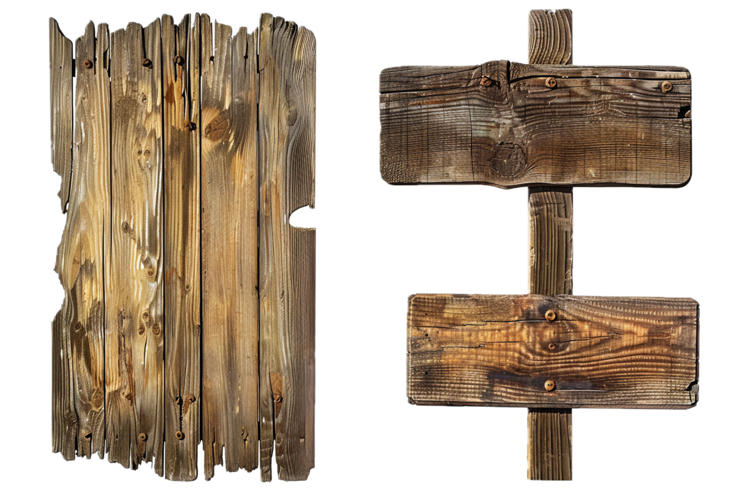 AI generated Wooden Directional Arrow Signs png