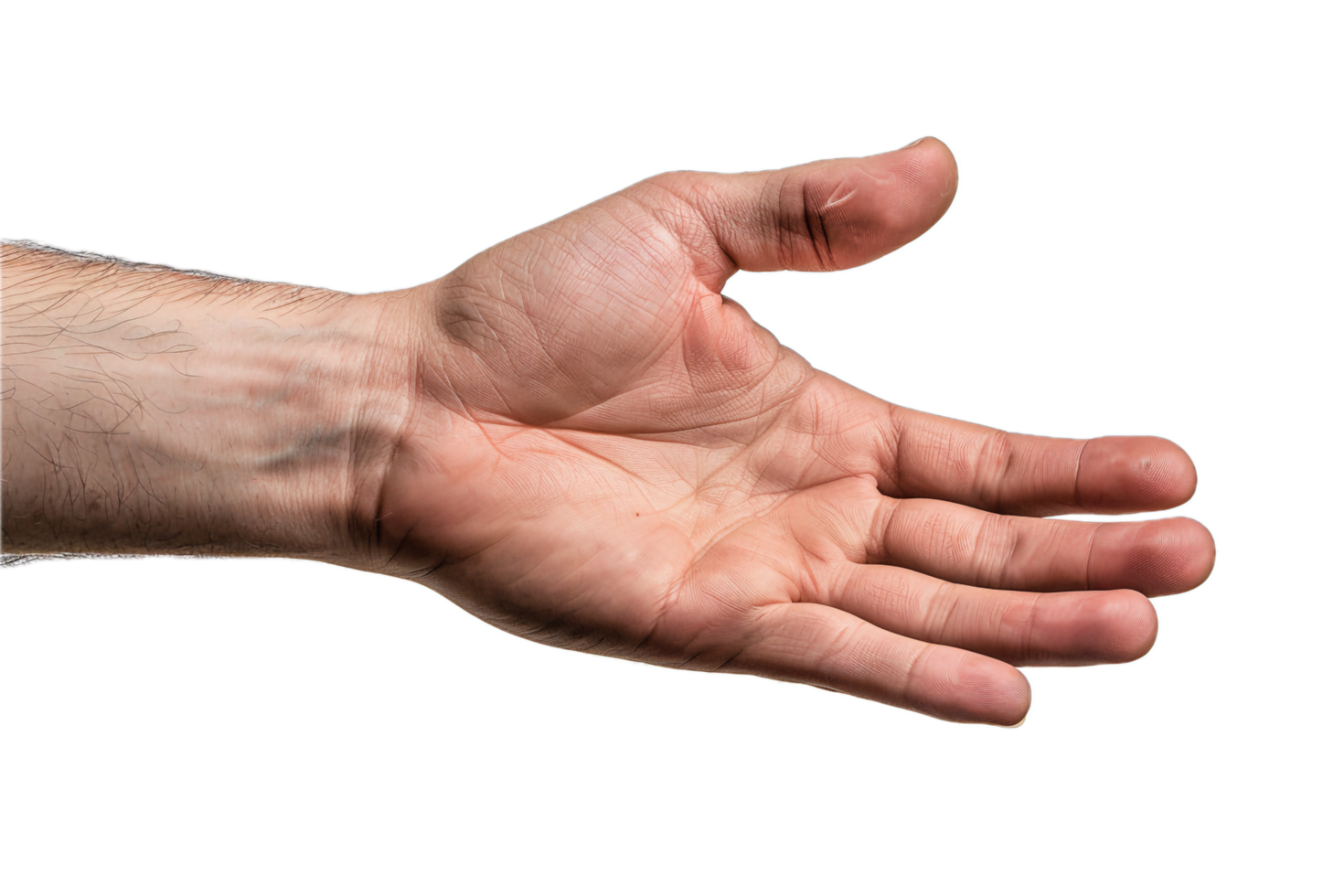 AI generated Open Human Hand png