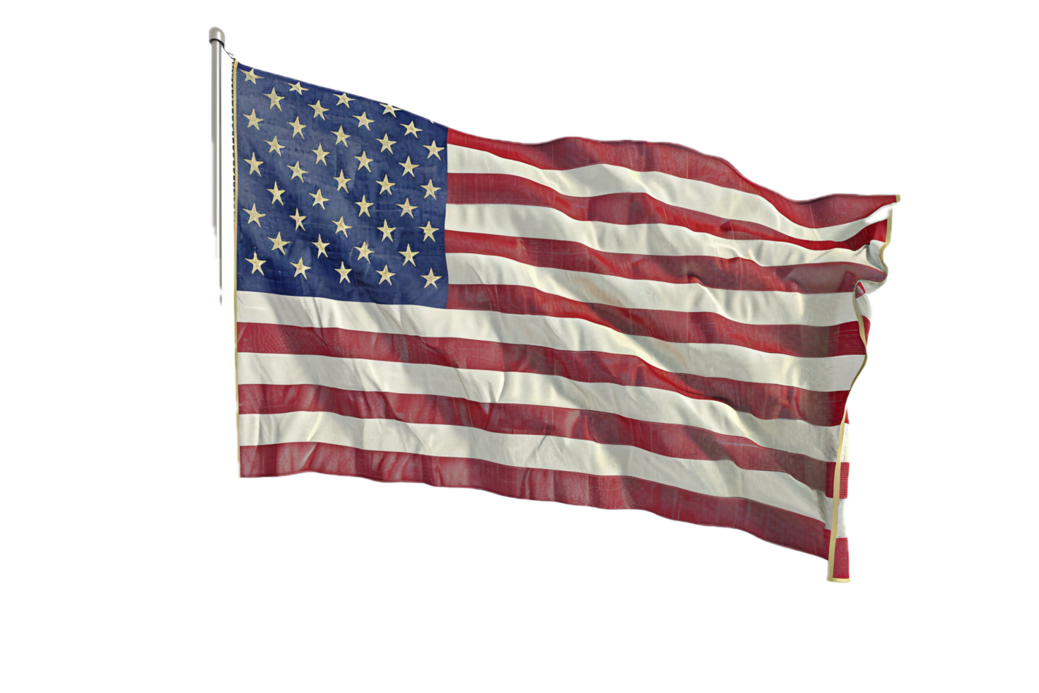 AI generated American Flag Waving png