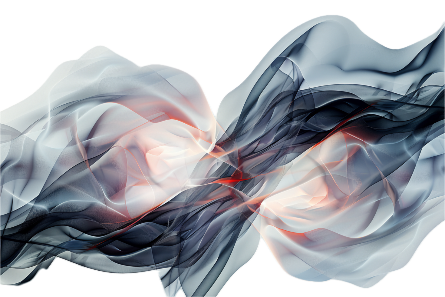 AI generated Abstract Smoke Art with Colorful Swirls png