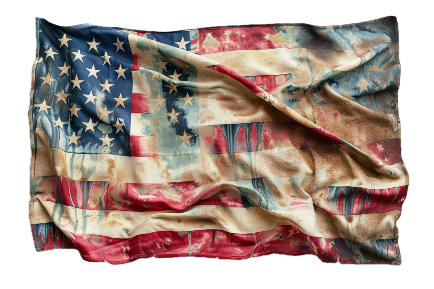 AI generated American Flag Waving png