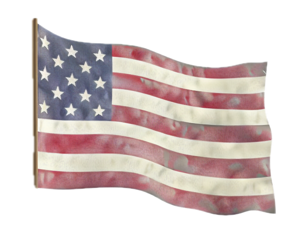 AI generated American Flag Waving png