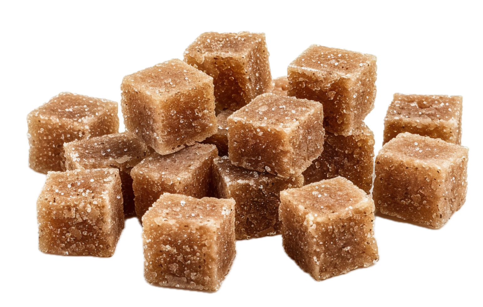 AI generated Brown Sugar Cubes Piled png