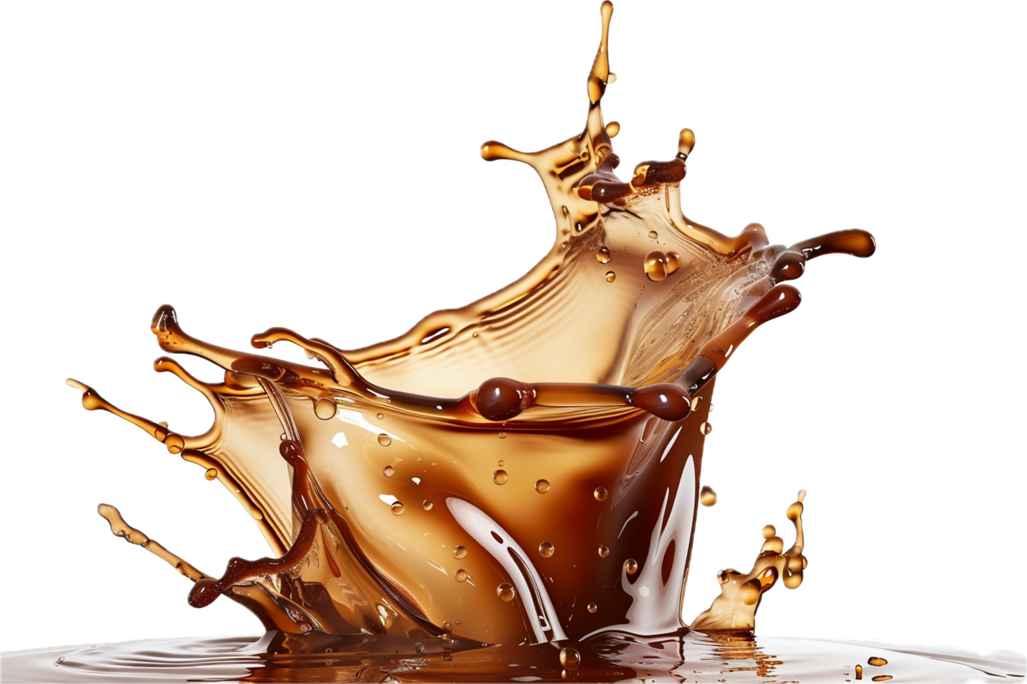 AI generated Dynamic Coffee Splash in Cup png