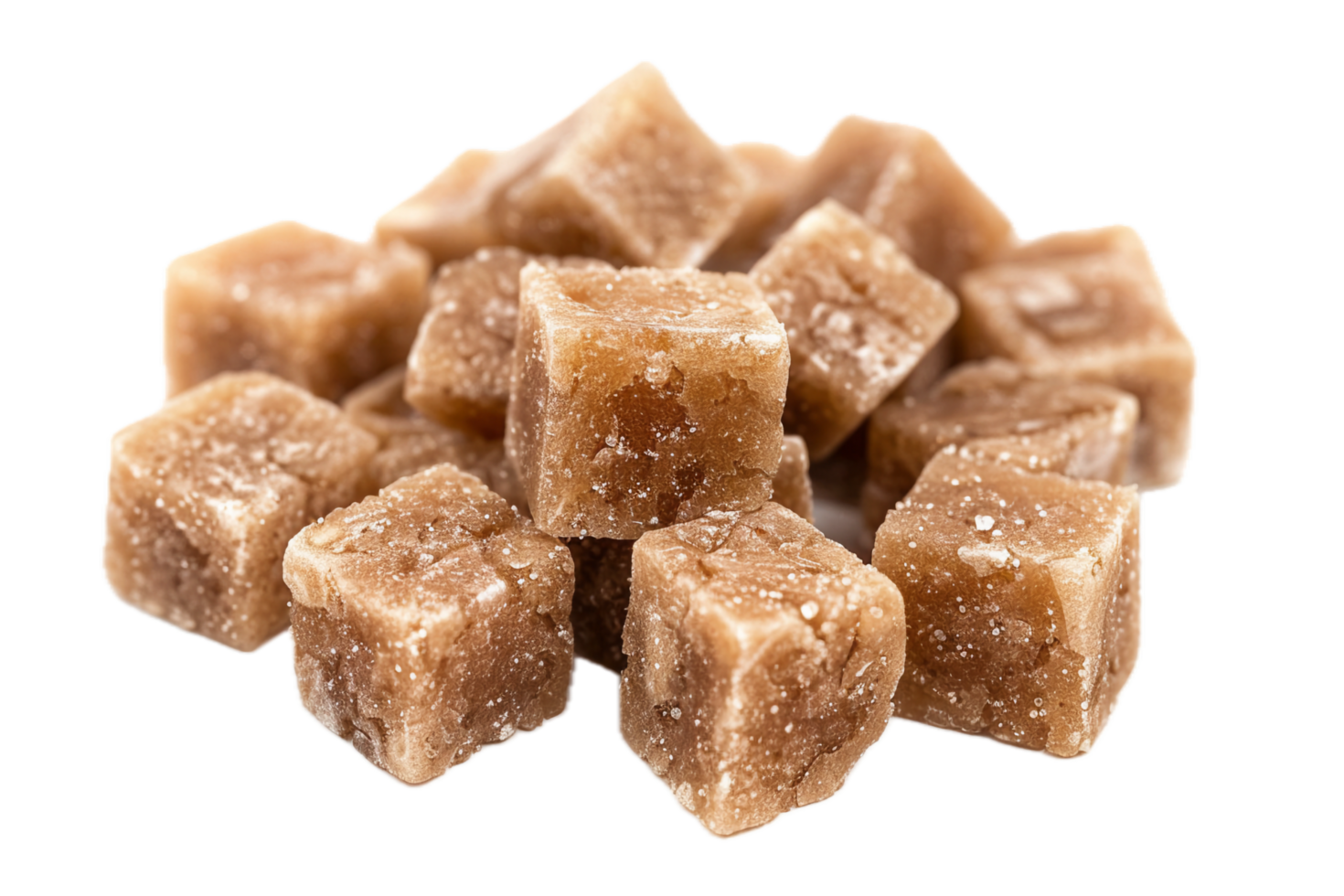 AI generated Brown Sugar Cubes Piled png