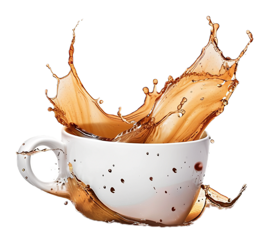 AI generated Dynamic Coffee Splash in Cup png