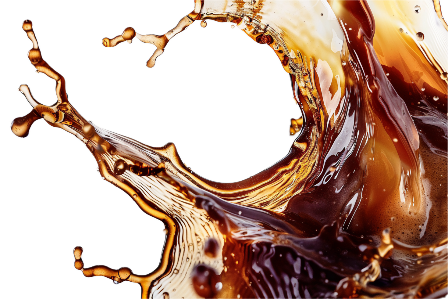 AI generated Dynamic Coffee Splash in Cup png