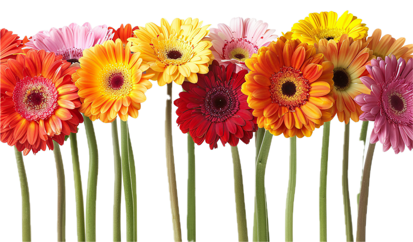 AI generated Colorful Gerbera Daisies png