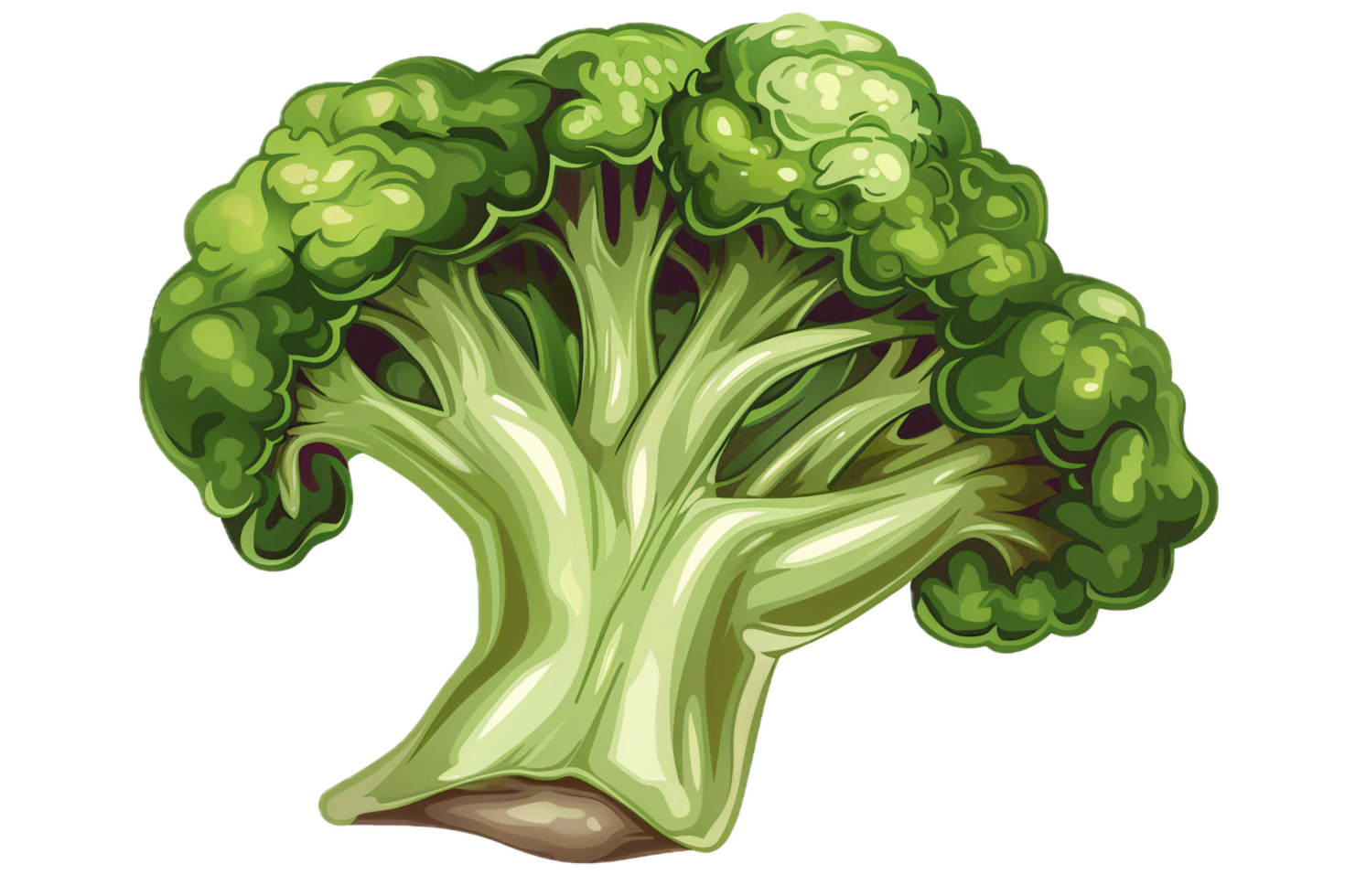 AI generated Fresh Broccoli Florets png