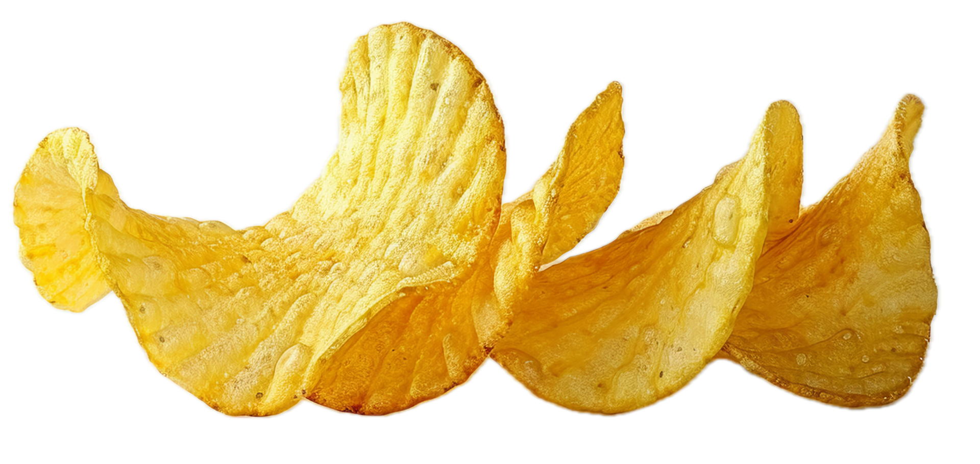 AI generated Crispy Potato Chips Spilling png