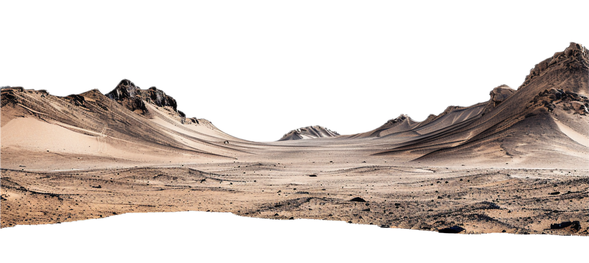 AI generated Desert Sand Dunes Textured Landscape png