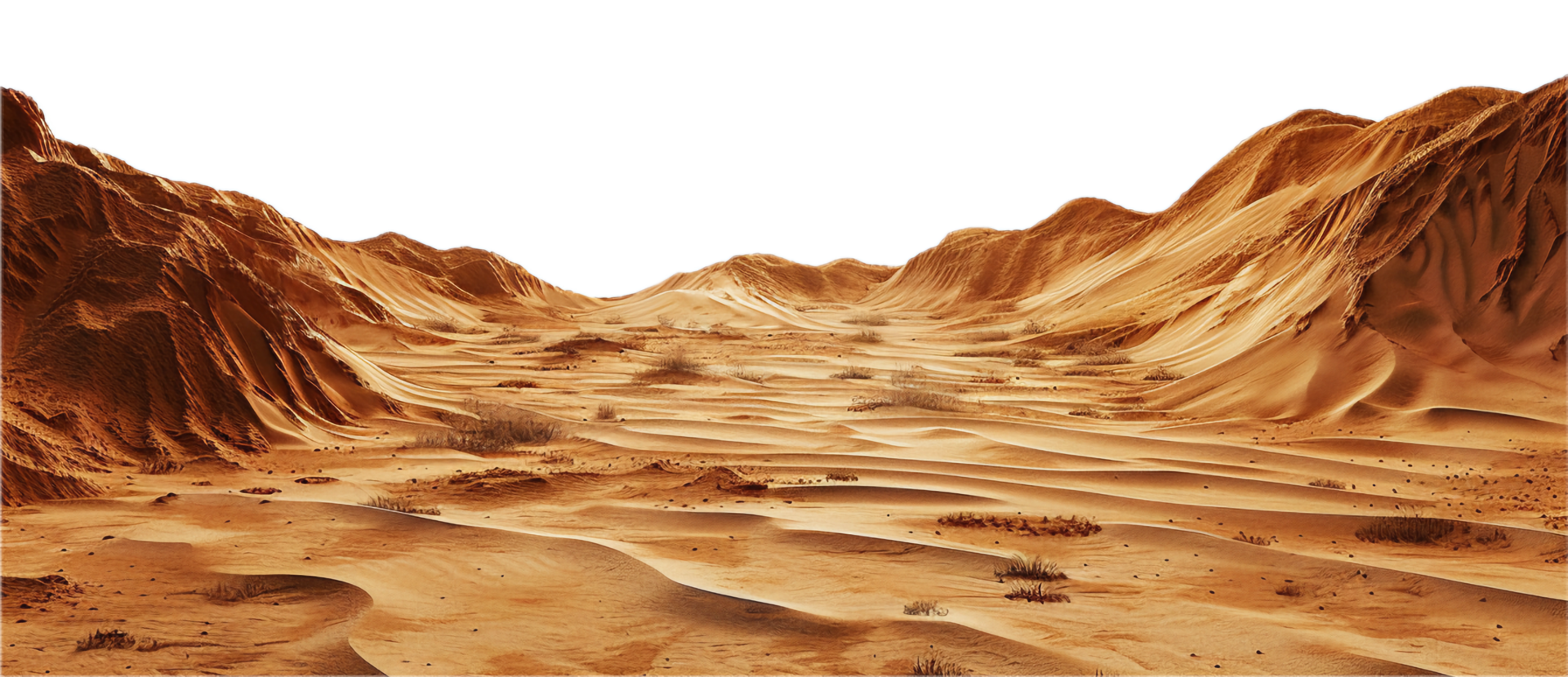 ai generiert Wüste Sand Dünen texturiert Landschaft png