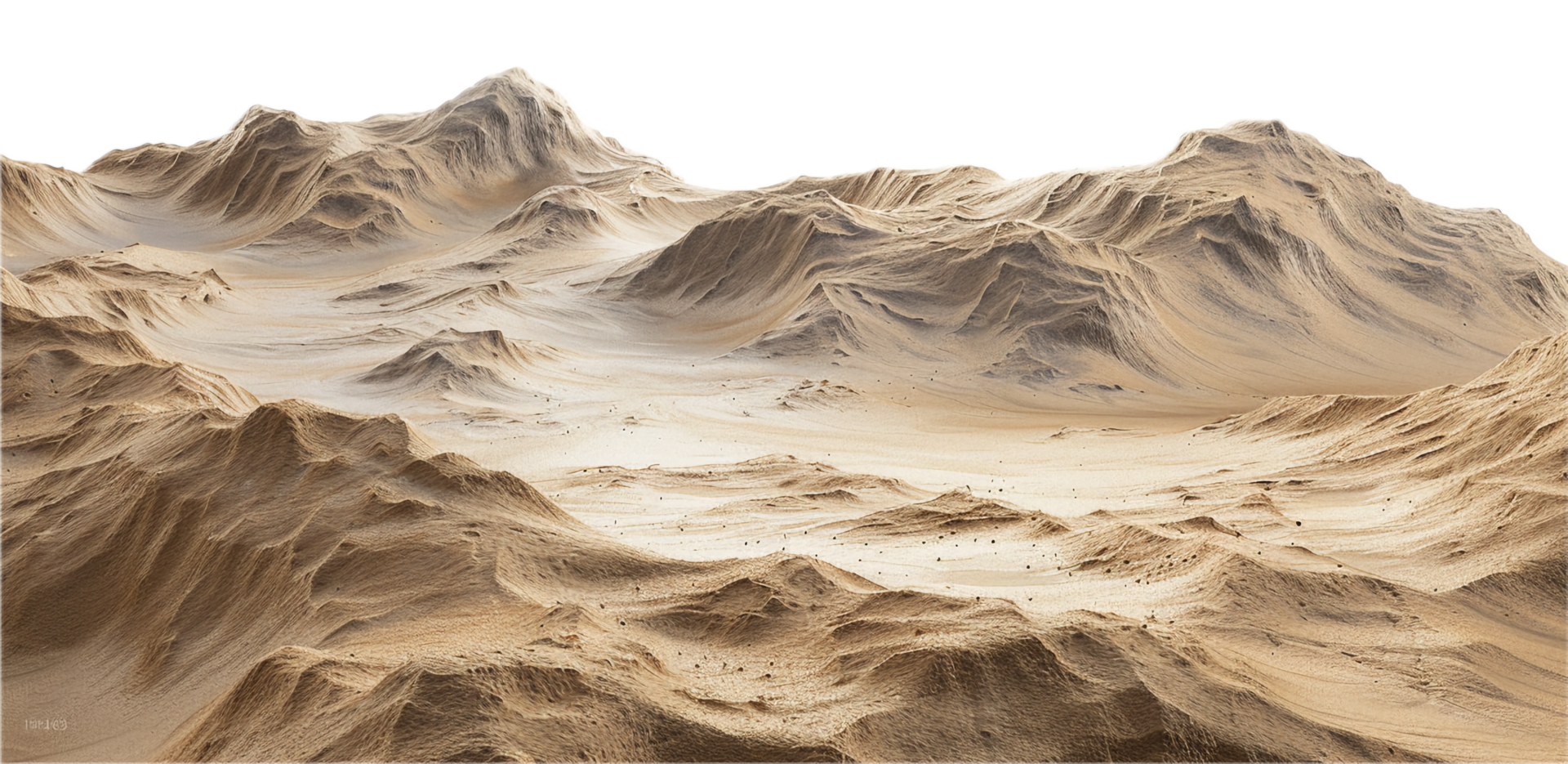 AI generated Desert Sand Dunes Textured Landscape png