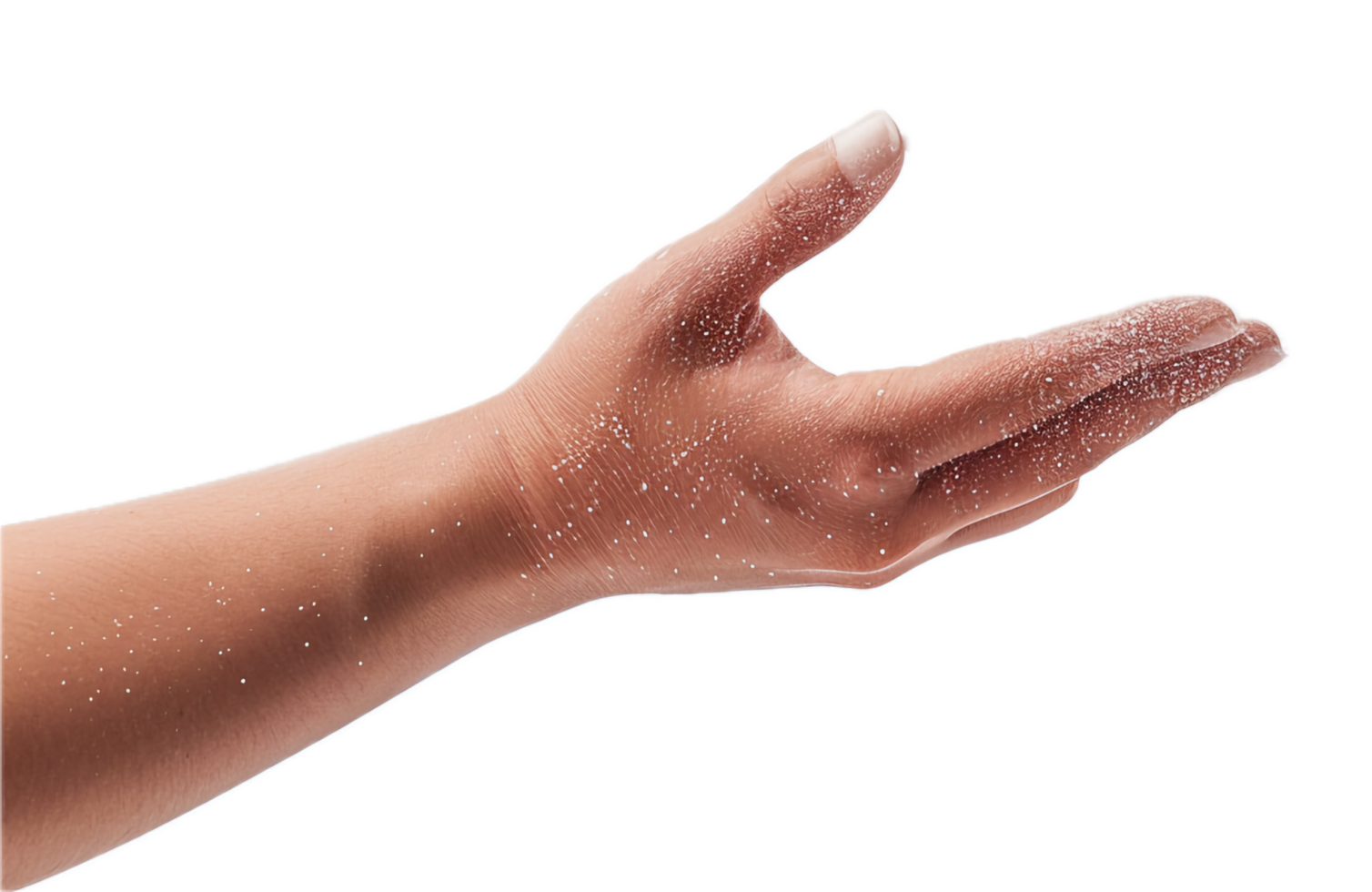 AI generated Hand Covered in Soap Suds png