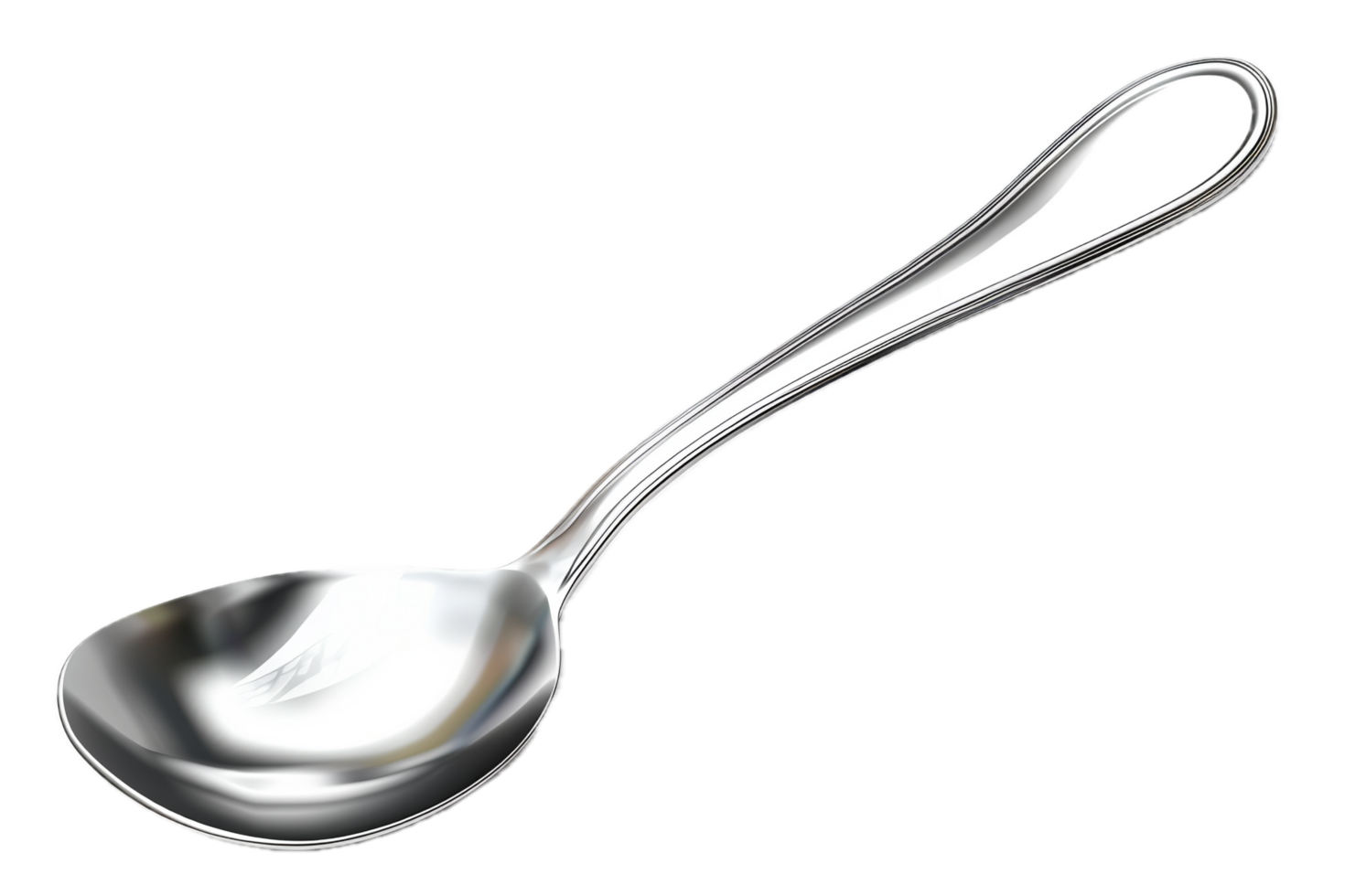 AI generated Shiny Silver Spoon png