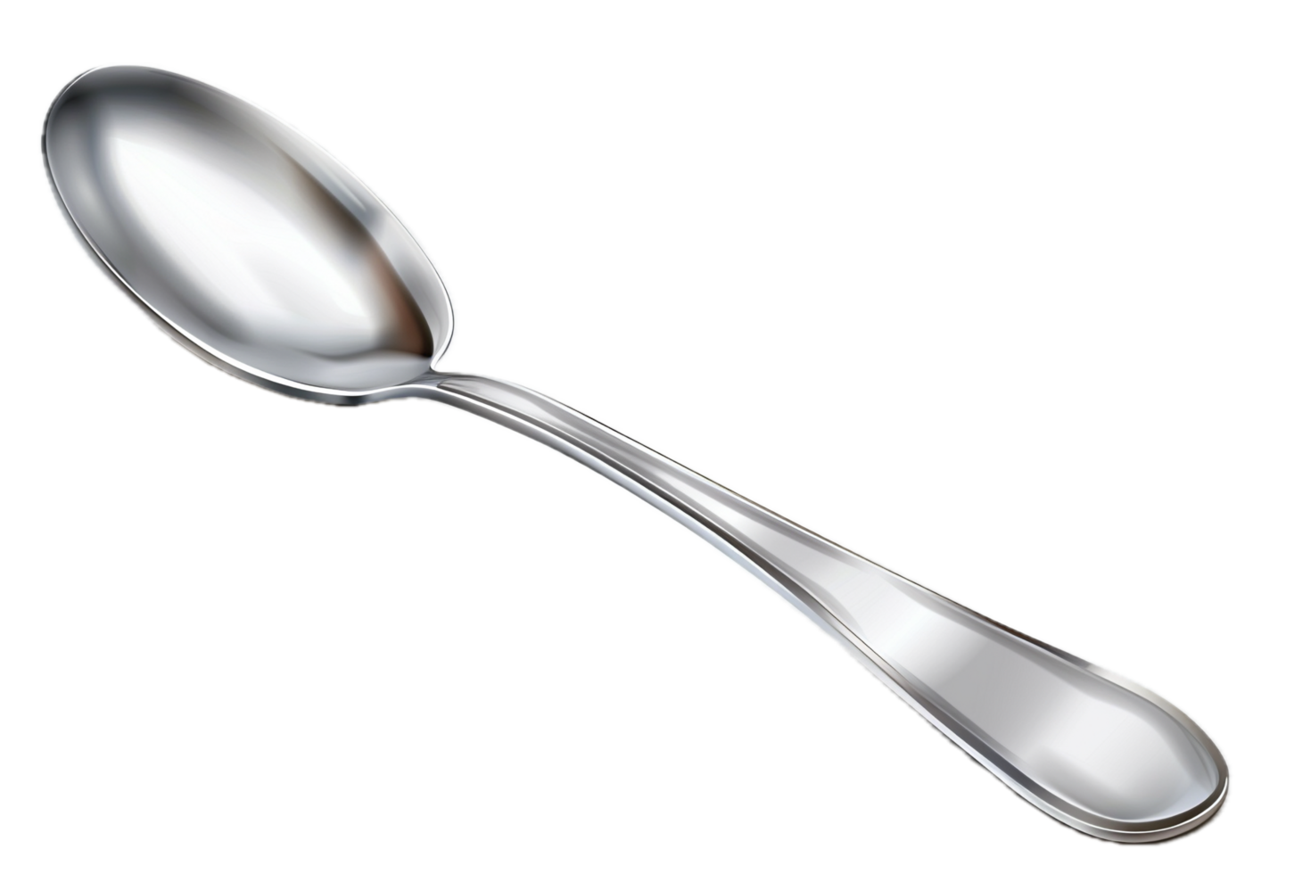 AI generated Shiny Silver Spoon png
