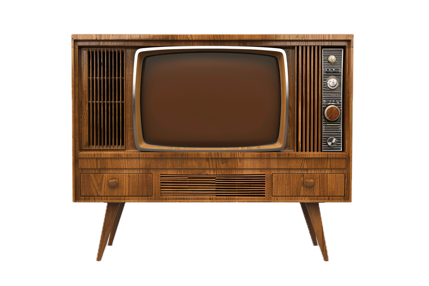 ai generato Vintage ▾ di legno televisione png