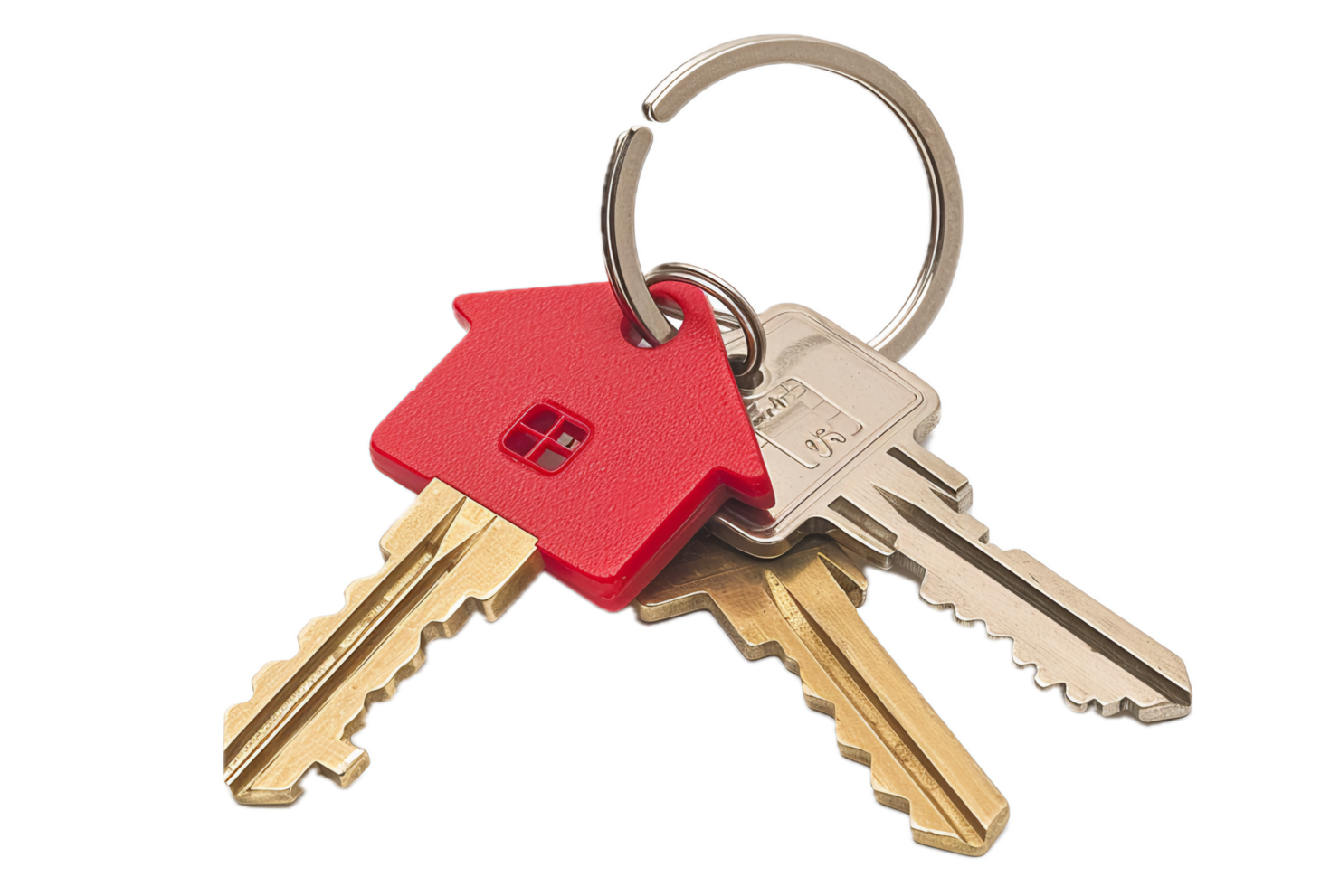 AI generated House Keys with Wooden Keychain png