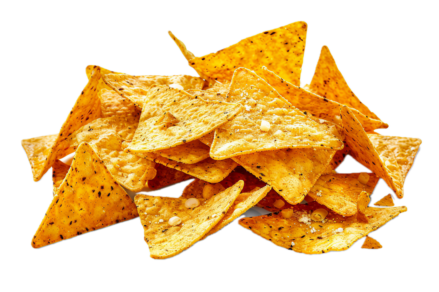 AI generated Heap of Spicy Tortilla Chips png