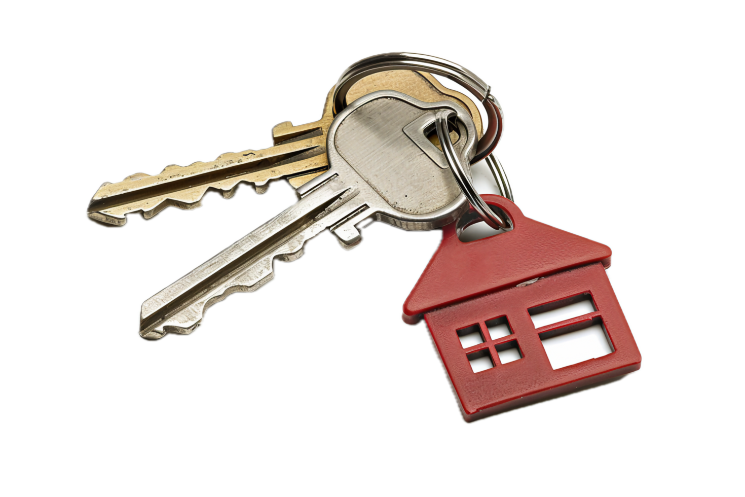 AI generated House Keys with Wooden Keychain png